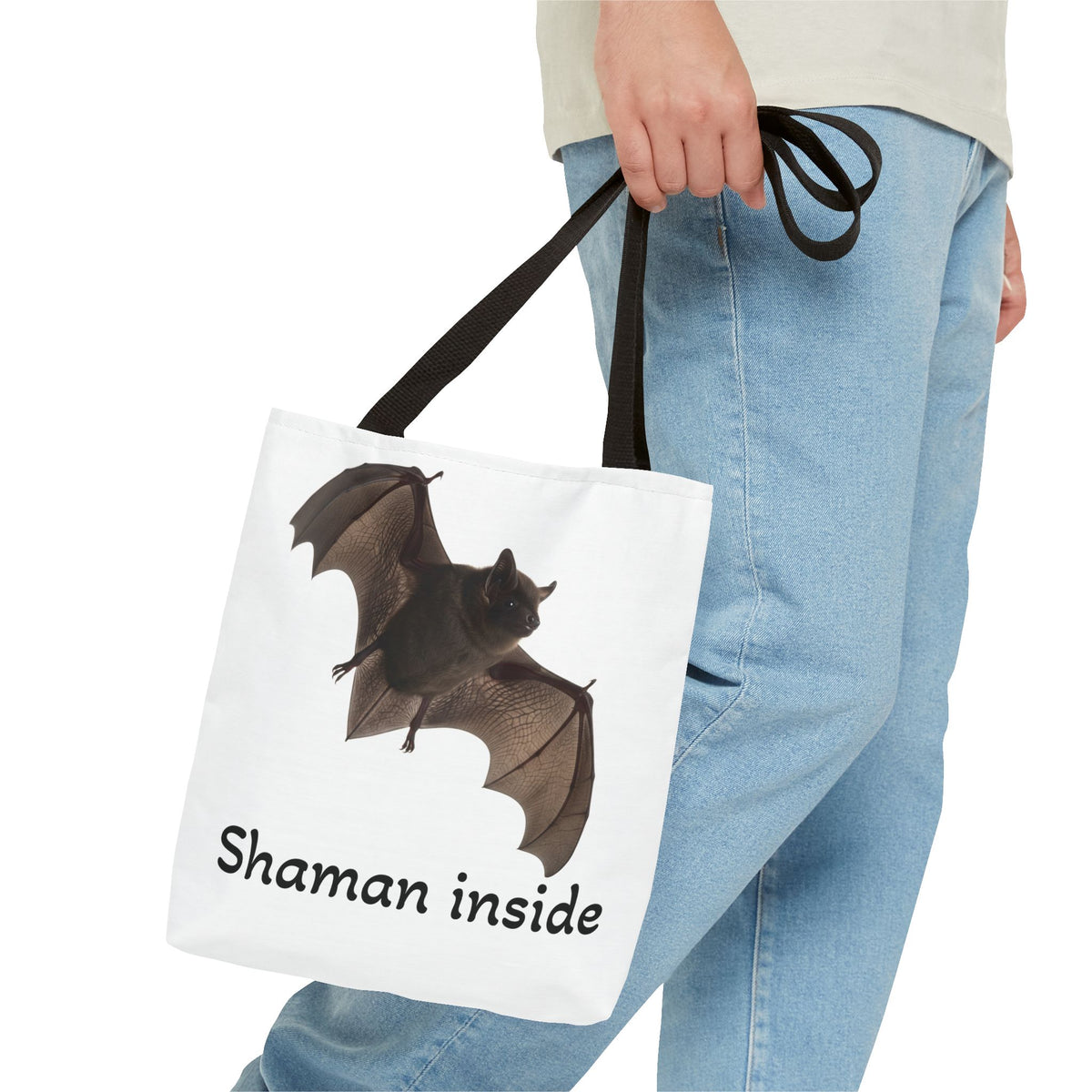 Shaman Inside Tote Bag – Bat Spirit Animal Canvas Tote