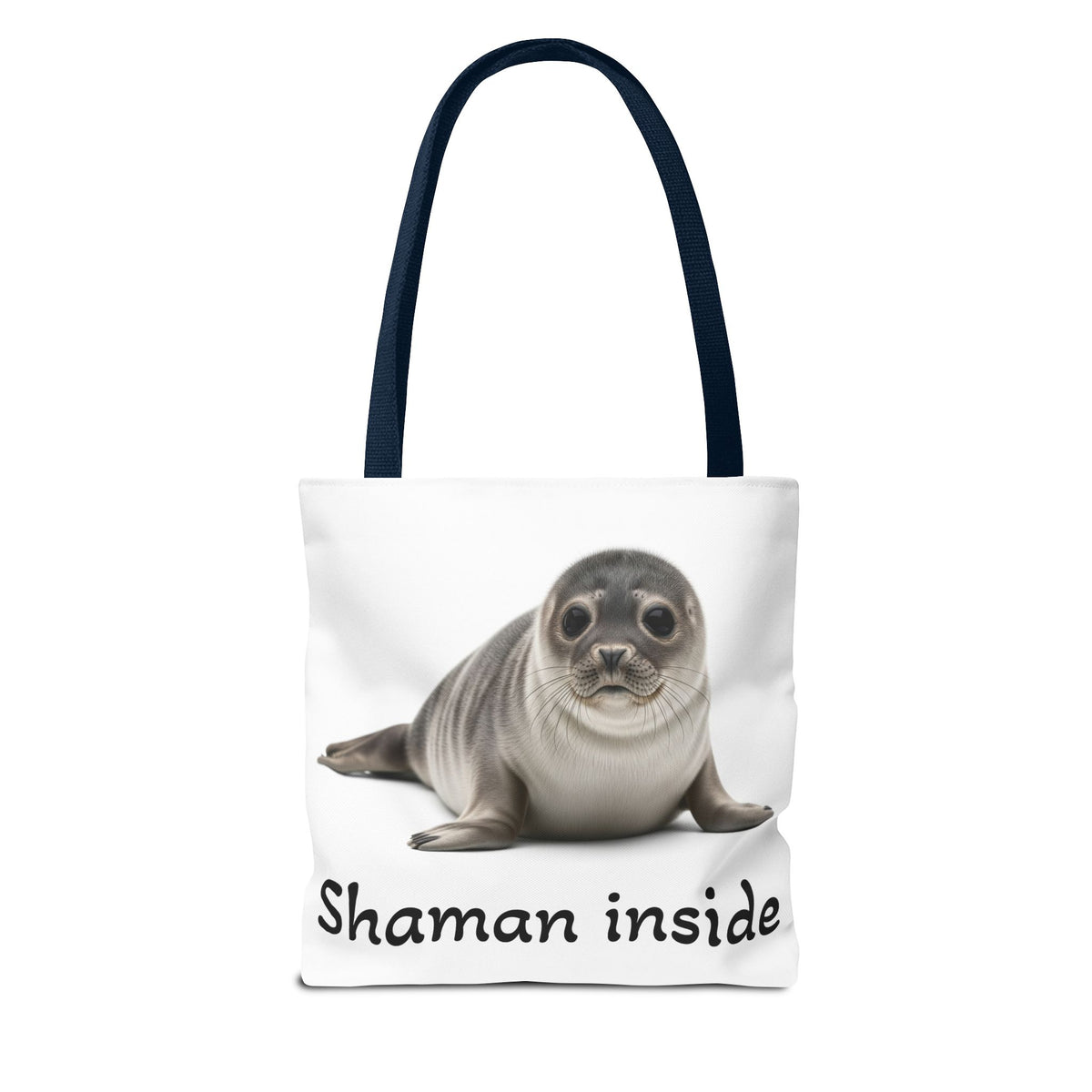 Borsa tote Shaman Inside Seal — Stampa con animale spirituale carino