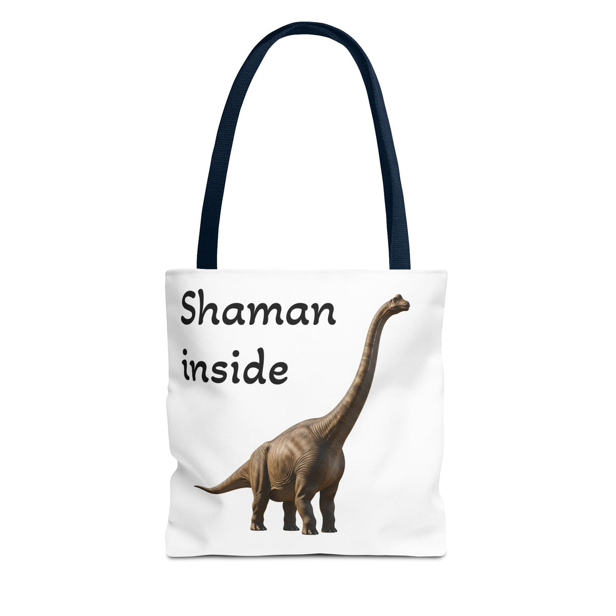Tote Bag Shaman Inside – Eco Shopper con divertente grafica di dinosauro