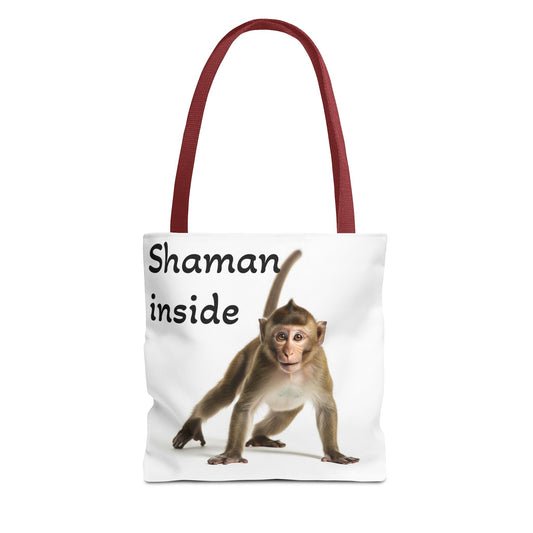 Shaman Inside Monkey Tote Bag — Cute Spiritual Animal Print