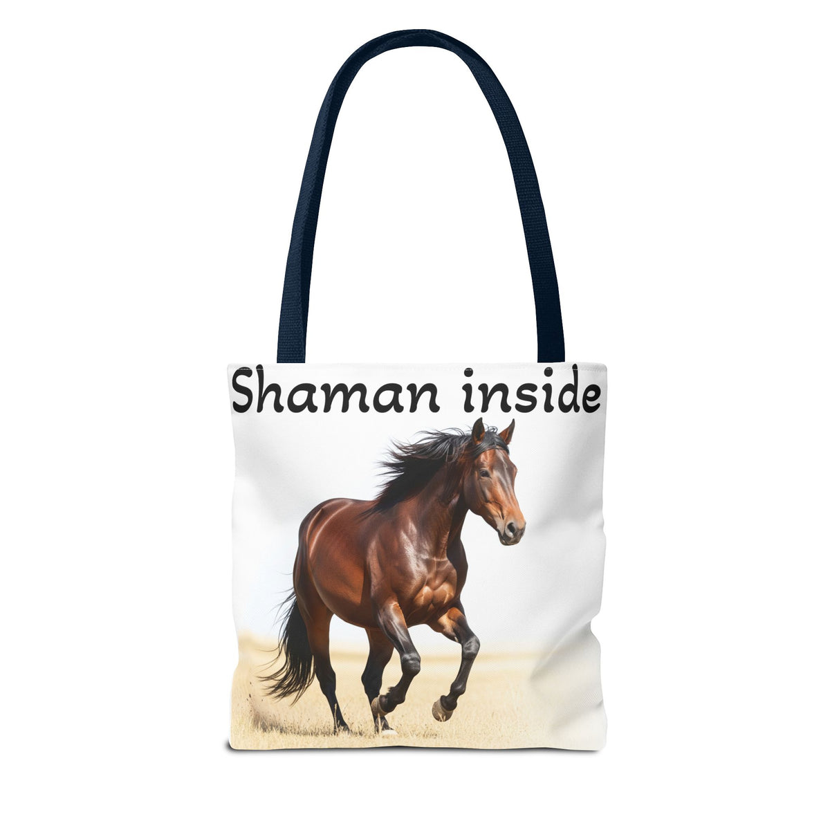 Borsa tote Cavallo Mustang Spirito Sciamanico — Borsa in tela equestre spirituale
