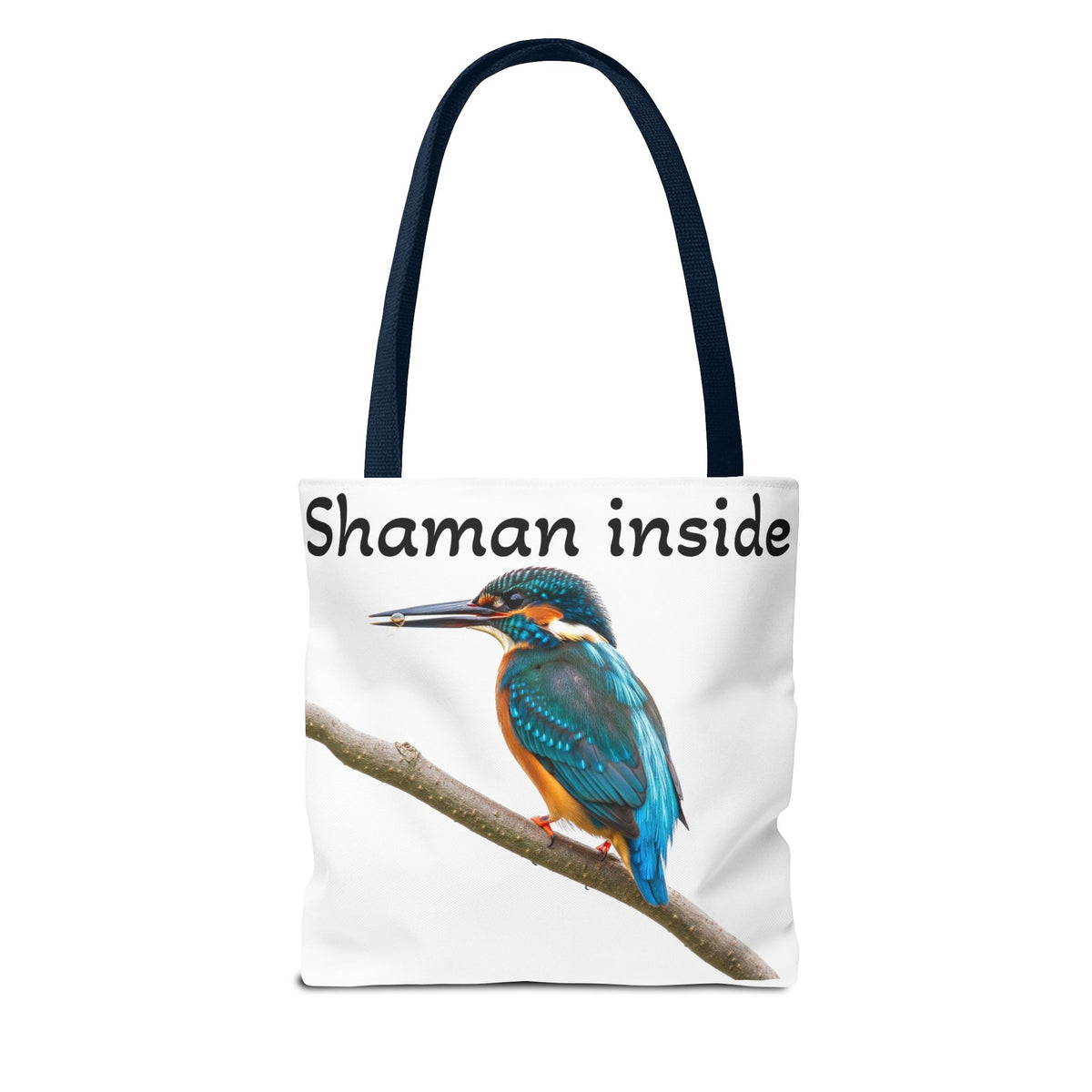 Tote Bag — Borsa shopper illustrata con martin pescatore "Shaman Inside"