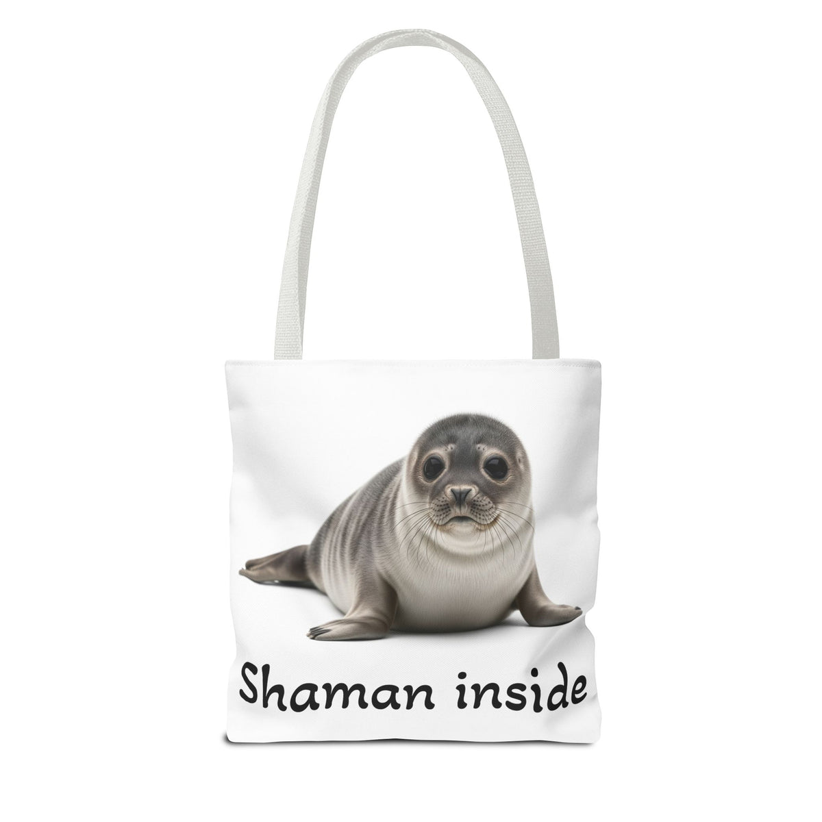 Borsa tote Shaman Inside Seal — Stampa con animale spirituale carino
