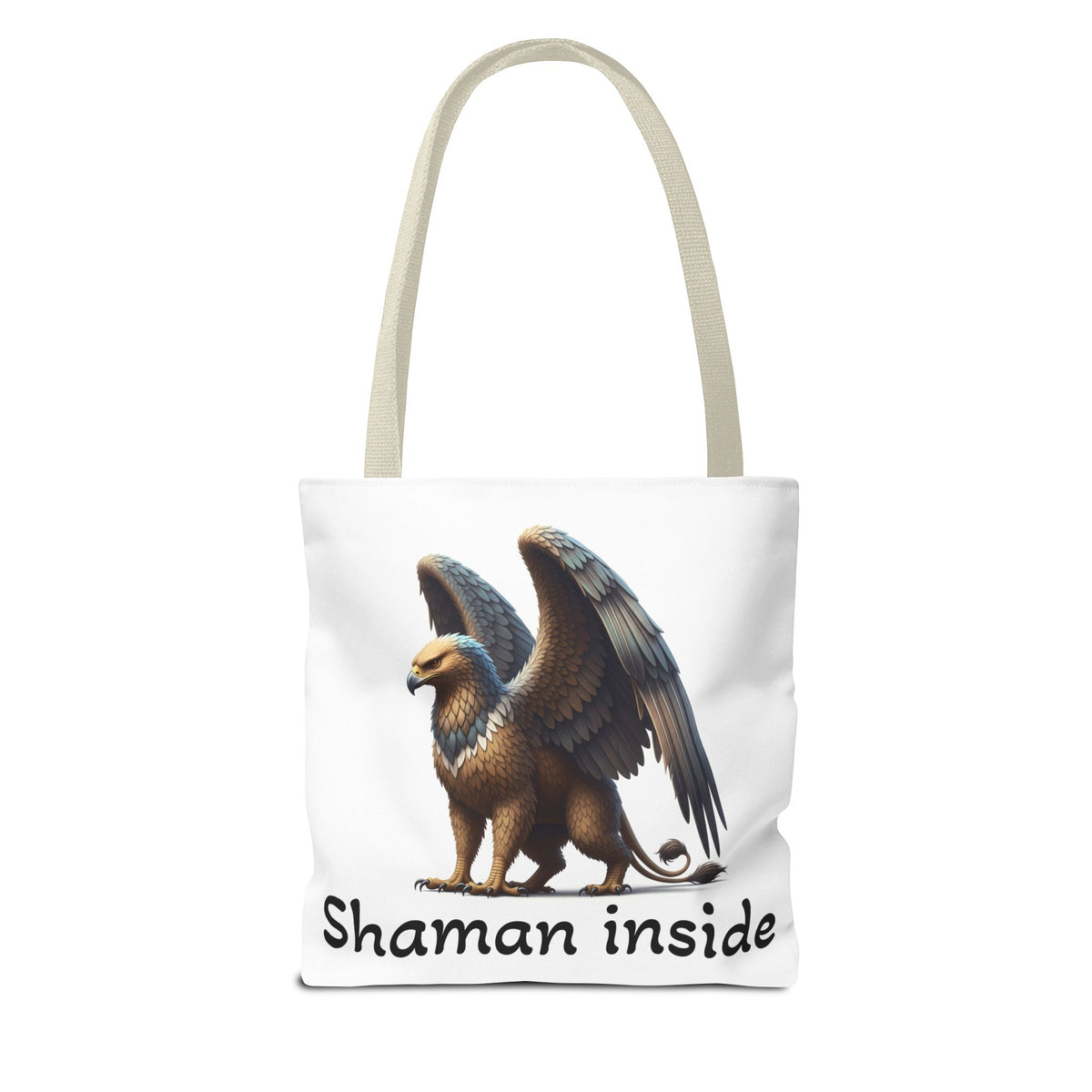 Borsa Tote Shaman Inside — Borsa Tote Mythical Griffon AOP per Regali Spirituali e Pagani