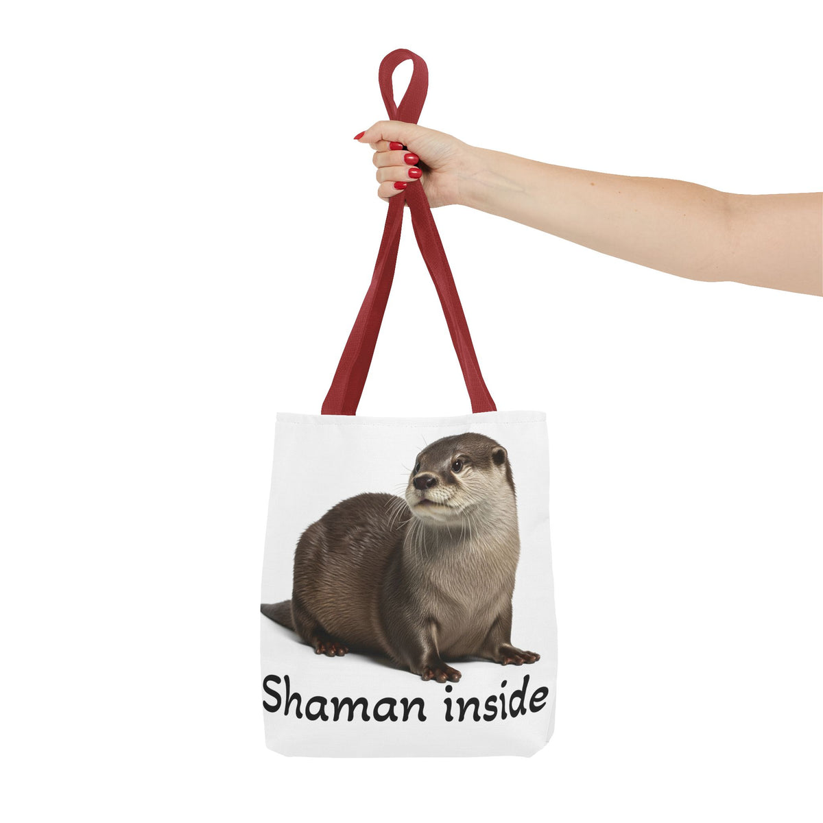 Borsa shopper "Shaman Inside" con lontra - Simpatica borsa boho con animali