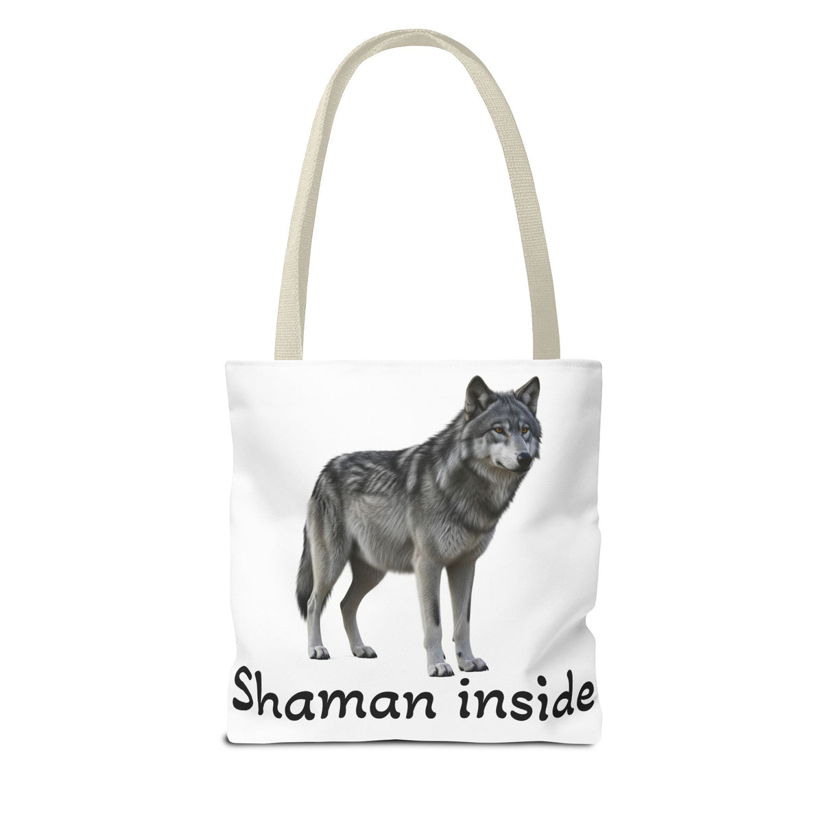 Borsa tote Lupo 'Shaman Inside' – Borsa in tela natura spirituale
