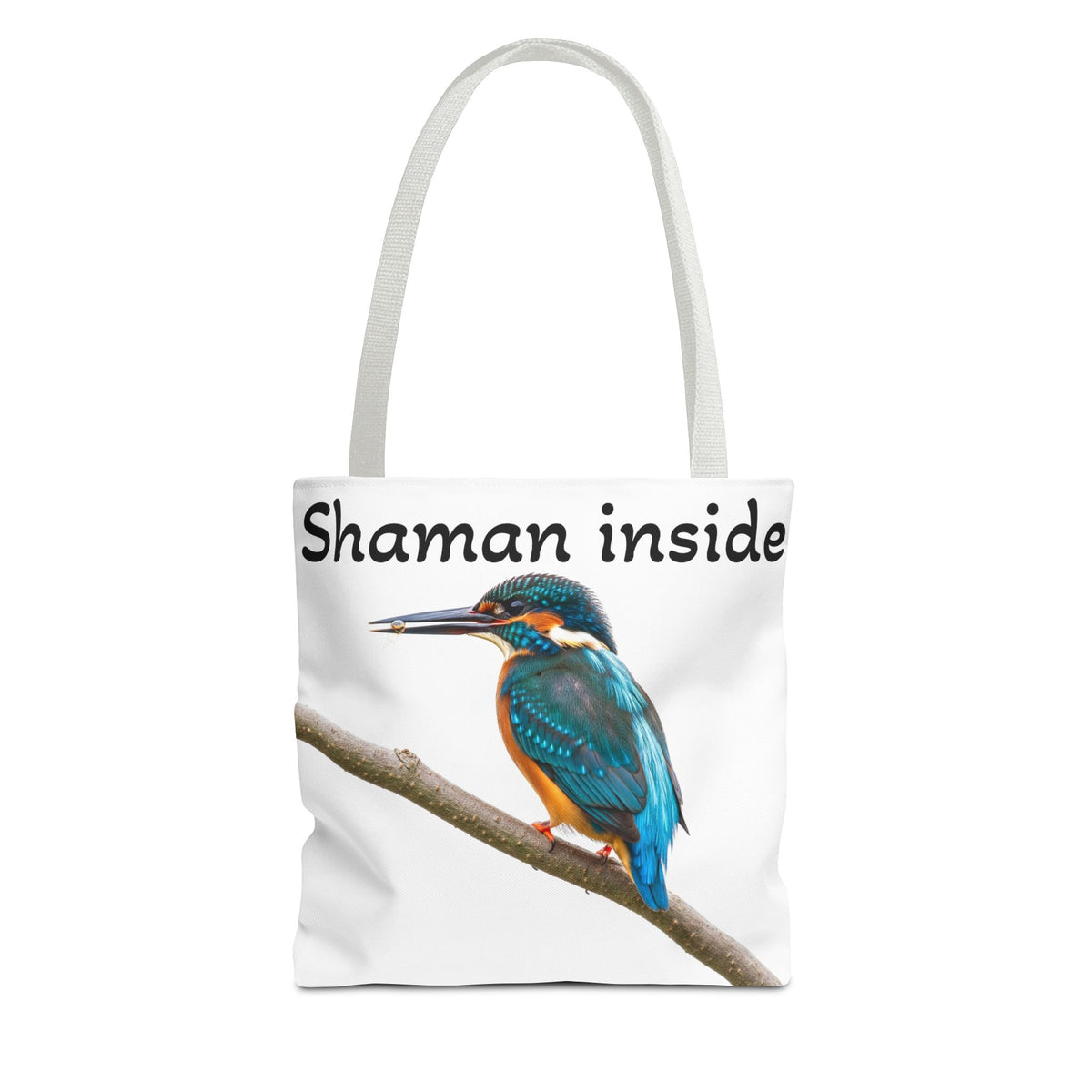 Tote Bag — Borsa shopper illustrata con martin pescatore "Shaman Inside"