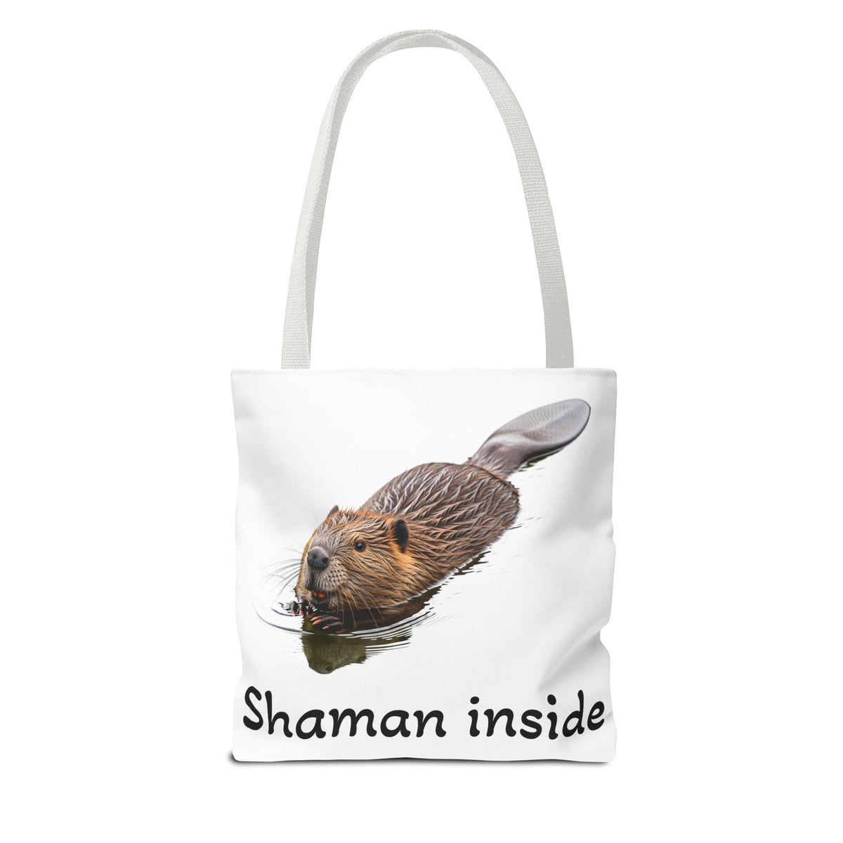 Shaman Inside Tote Bag — Cute Beaver Spirit Animal Beach & Market Tote