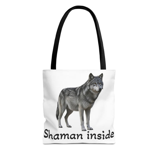 Borsa tote Lupo 'Shaman Inside' – Borsa in tela natura spirituale