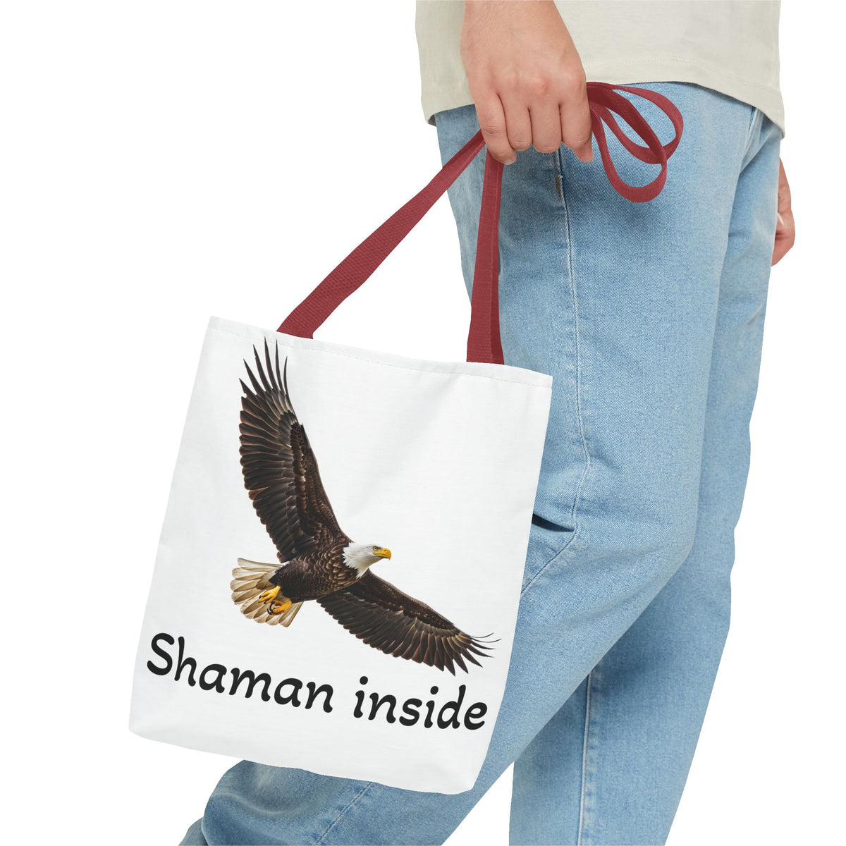Bald Eagle 'Shaman Inside' Tote Bag