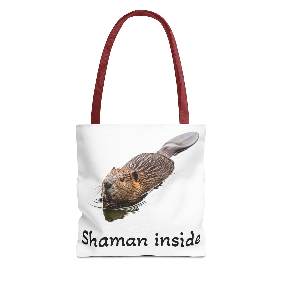 Shaman Inside Tote Bag — Cute Beaver Spirit Animal Beach & Market Tote