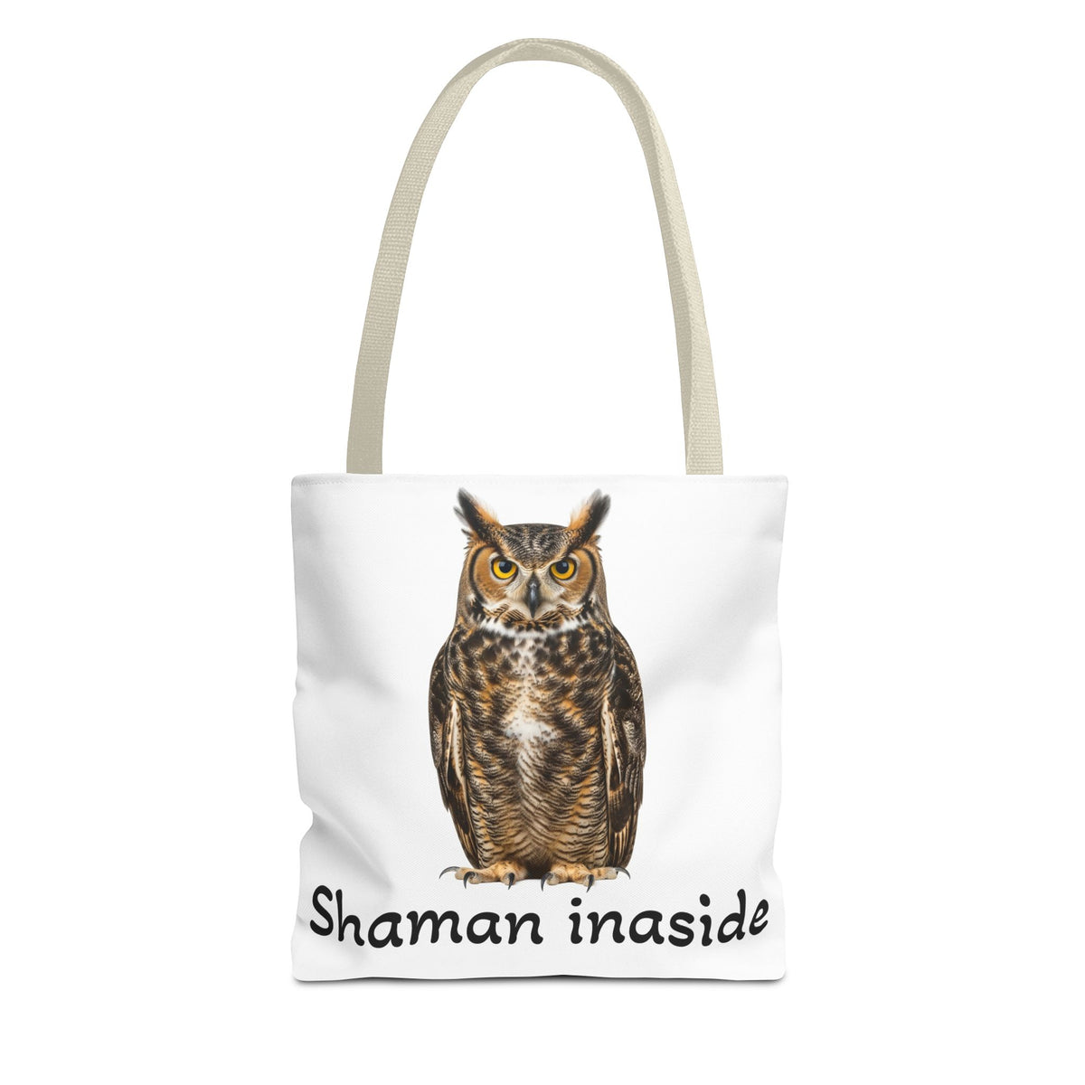 Borsa tote Shaman Inside Owl — Borsa da mercato ecologica in stile boho, stregoneria spirituale