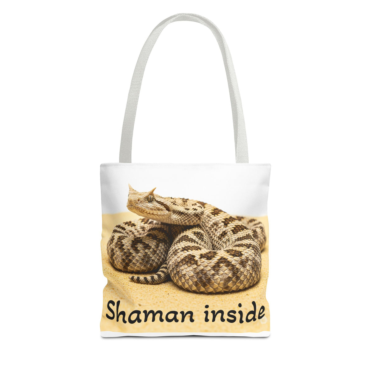 Borsa Tote Shaman Inside Aspis — Borsa Tote con stampa all-over di serpente spirituale