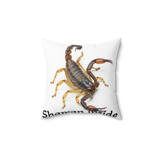 Cuscino decorativo quadrato con illustrazione di uno scorpione — Cuscino d'arredo "Shaman Pride"