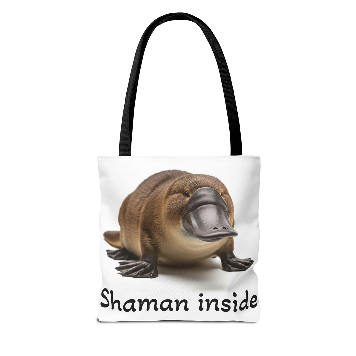 Platypus "Shaman Inside" Tote Bag — Cute Spiritual Animal Print