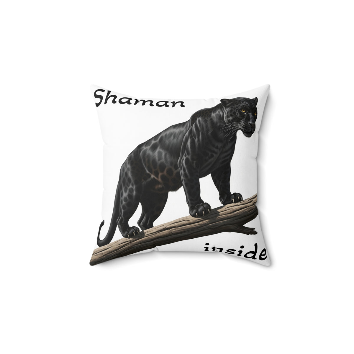 Shaman Inside Black Panther Decorative Pillow