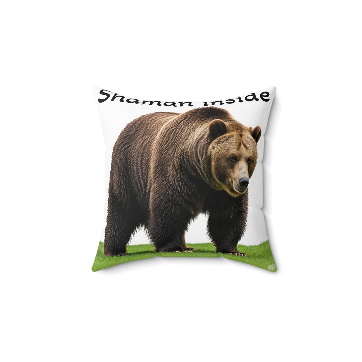 Cuscino Sciamano Orso — Grande cuscino decorativo a forma di orso bruno