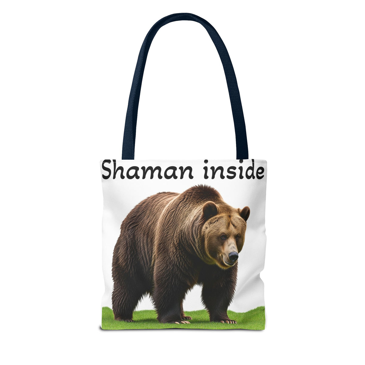 Borsa tote Shaman Inside Bear — Borsa riutilizzabile con spirito guida animale spirituale