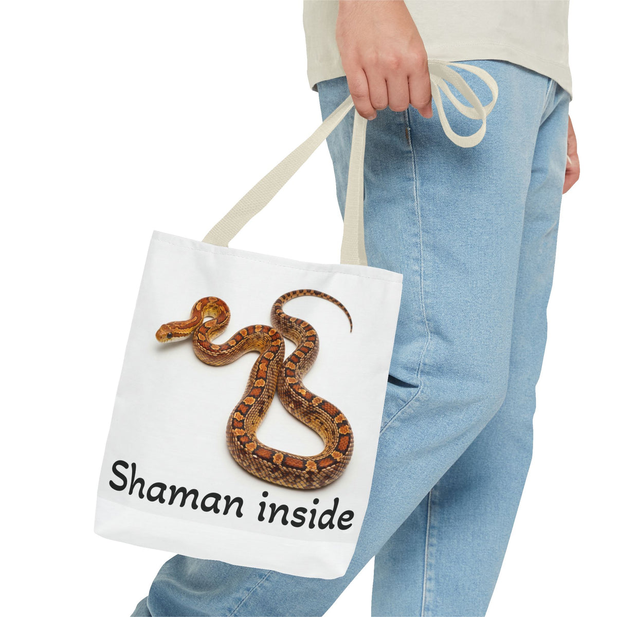 Shaman Inside Snake Tote Bag – Boho Spiritual AOP Carryall