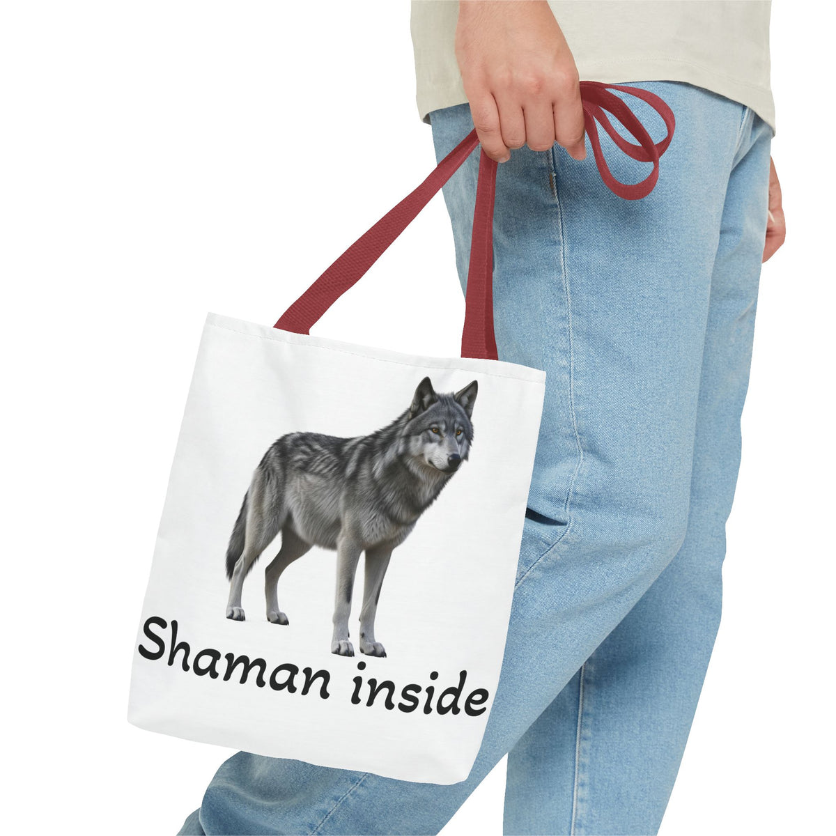 Borsa tote Lupo 'Shaman Inside' – Borsa in tela natura spirituale