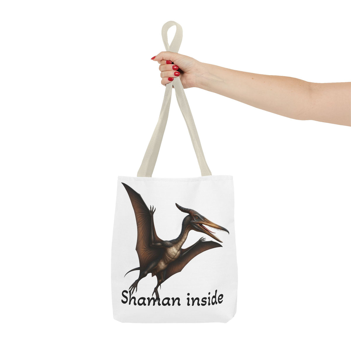 Shaman Inside Tote Bag — Pterosaur Spirit Animal Canvas Tote
