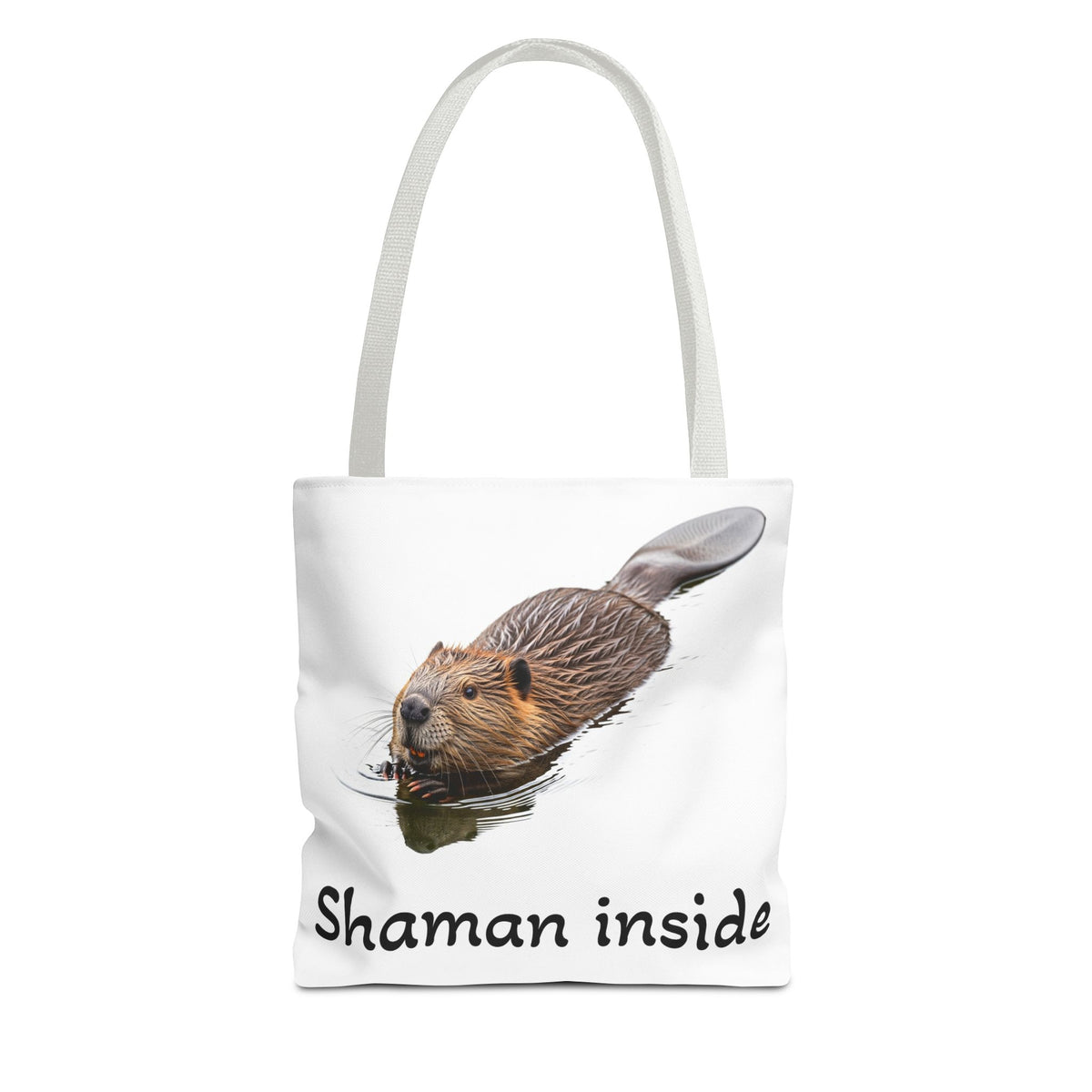 Shaman Inside Tote Bag — Cute Beaver Spirit Animal Beach & Market Tote