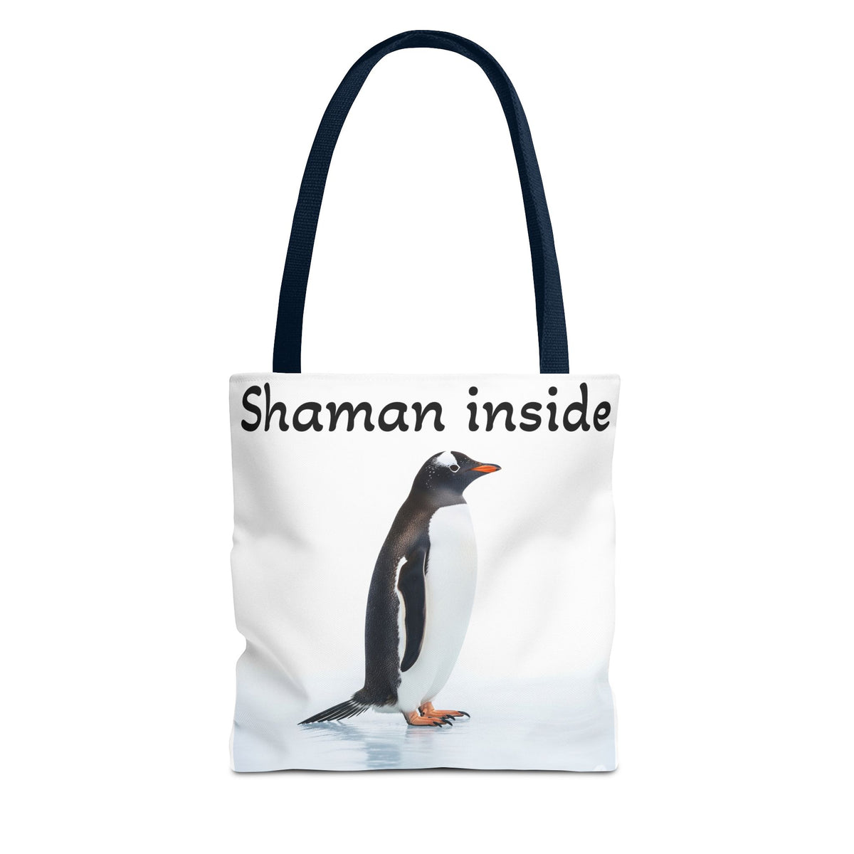 Shaman Inside Penguin Tote Bag – Spiritual Wildlife AOP Reusable Tote