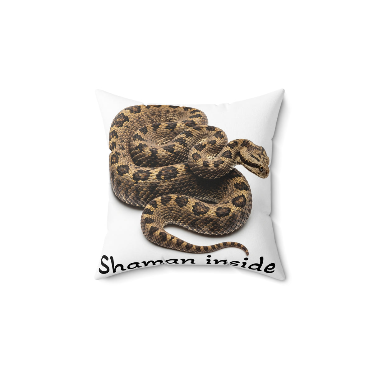 Cuscino decorativo stampa serpente/vipera — Cuscino d'arredo “Shaman Inside”