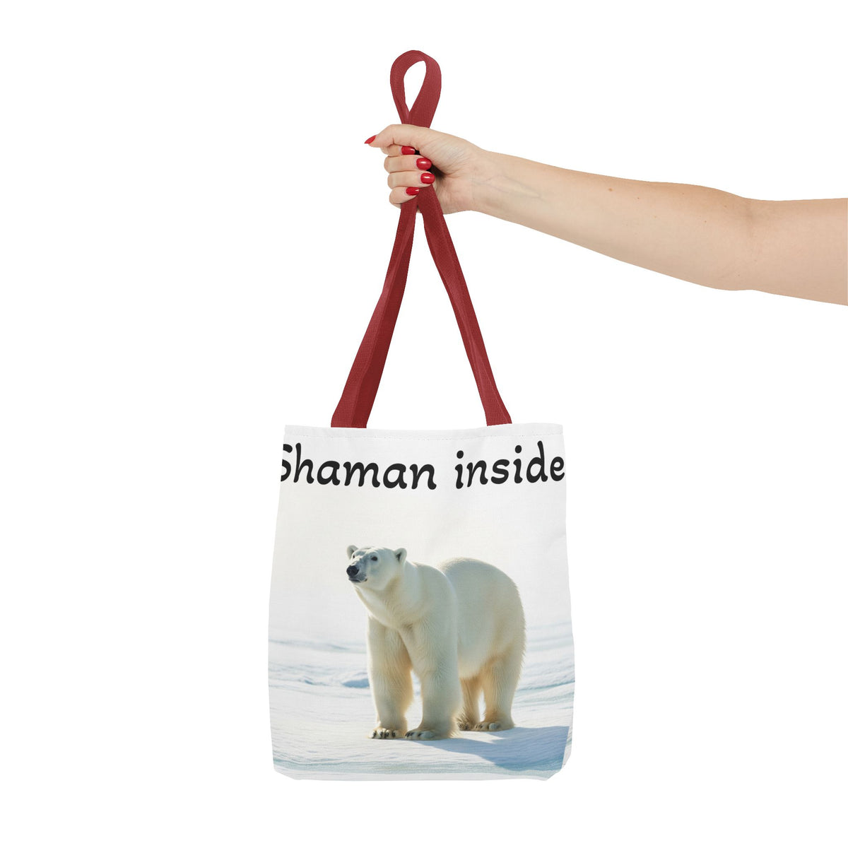 Borsa Tote Shaman Inside – Shopper con natura spirituale di orso polare