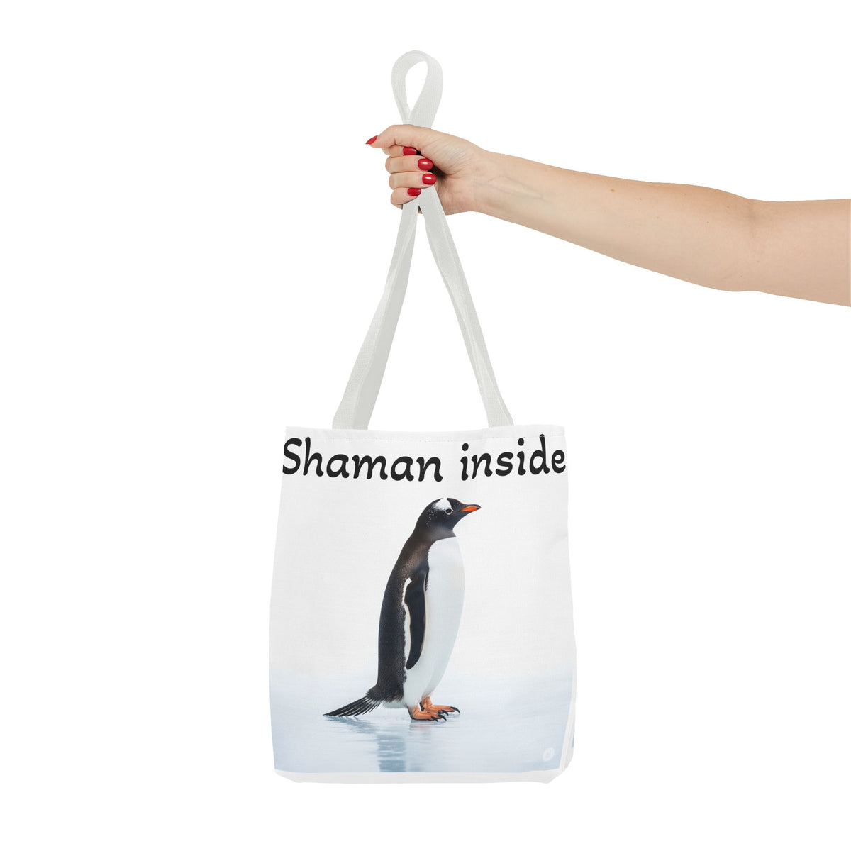 Shaman Inside Penguin Tote Bag – Spiritual Wildlife AOP Reusable Tote