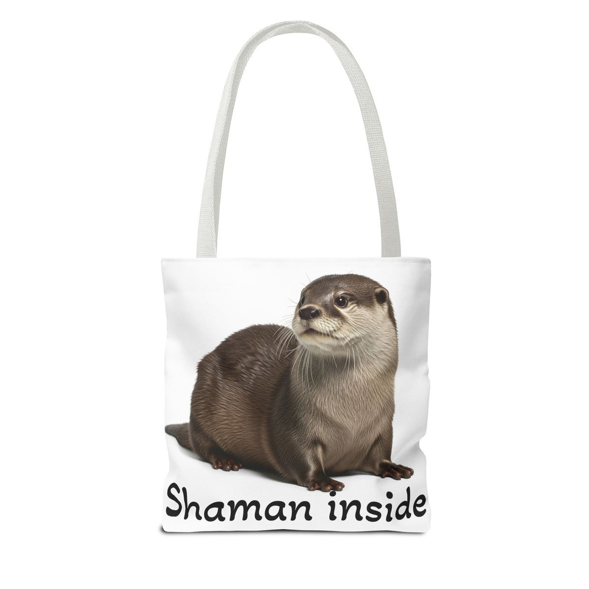 Borsa shopper "Shaman Inside" con lontra - Simpatica borsa boho con animali