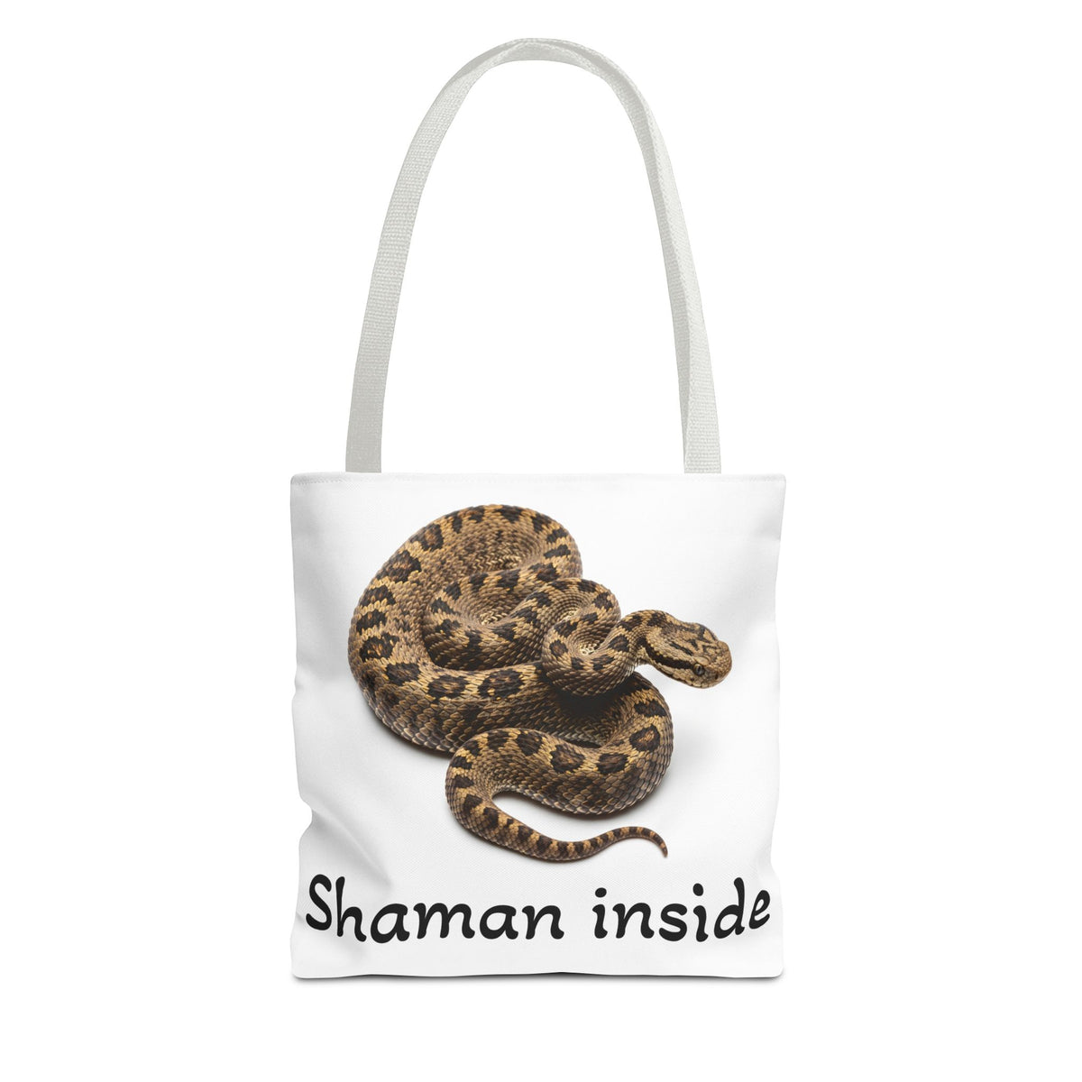 Shaman Inside Snake Adder Tote Bag – Spiritual Animal Totem Canvas Tote