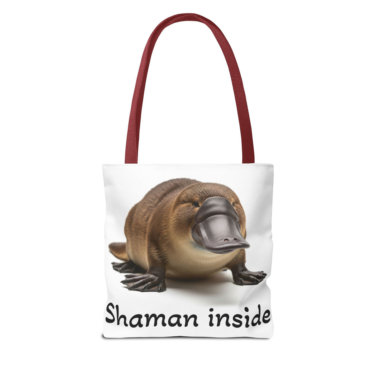 Platypus "Shaman Inside" Tote Bag — Cute Spiritual Animal Print