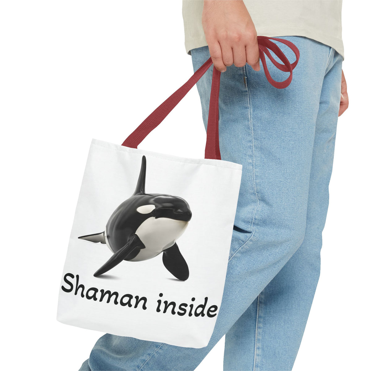 Orca "Shaman Inside" Tote Bag – Spiritual Whale Beach Market Bag