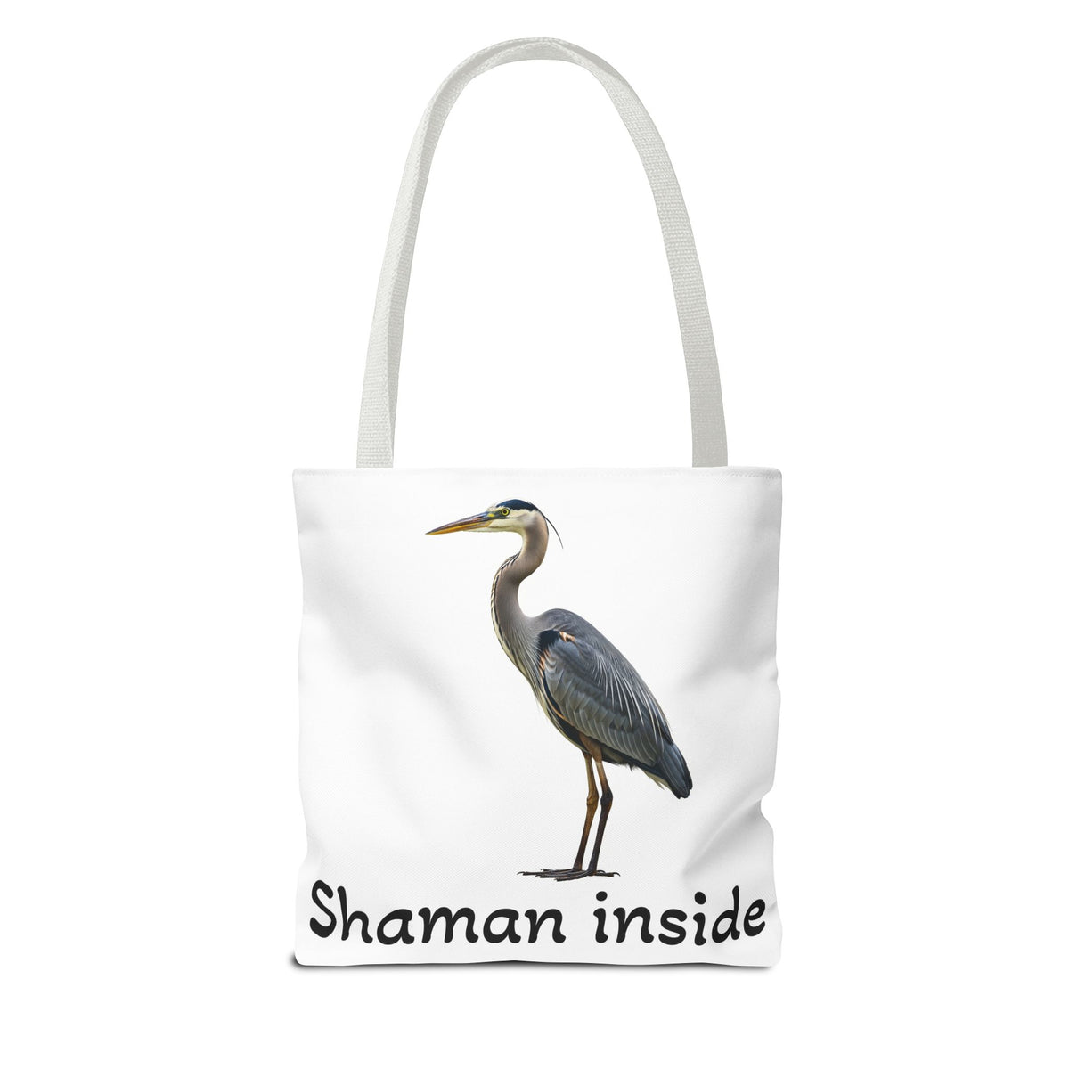 Heron 'Shaman Inside' Tote Bag — Spiritual Wildlife Canvas Tote