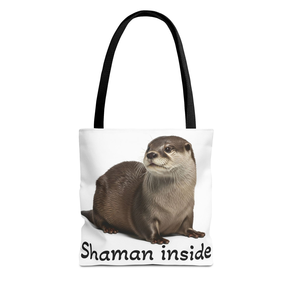Borsa shopper "Shaman Inside" con lontra - Simpatica borsa boho con animali