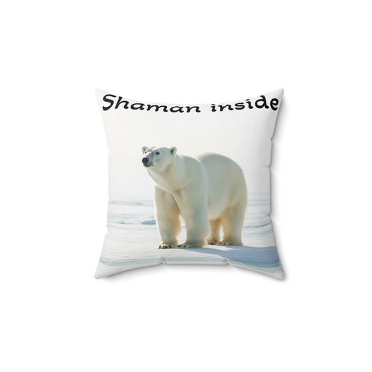 Cuscino decorativo "Shaman Inside" con orso polare