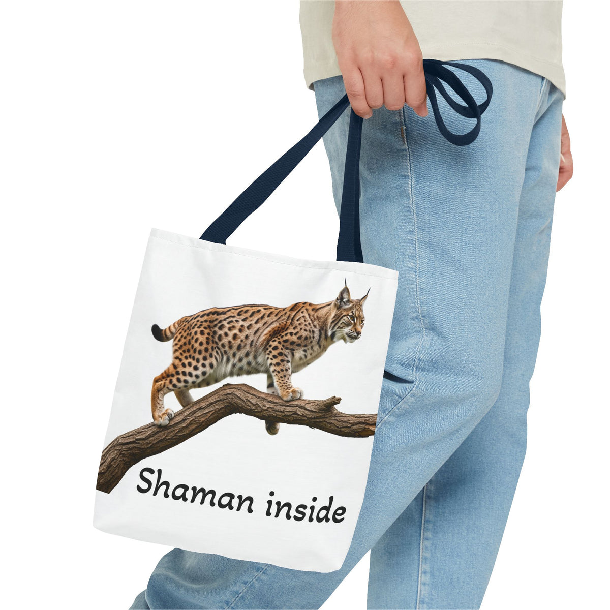 Lynx 'Shaman Inside' Tote Bag - Wildlife Spirit Animal Canvas Tote