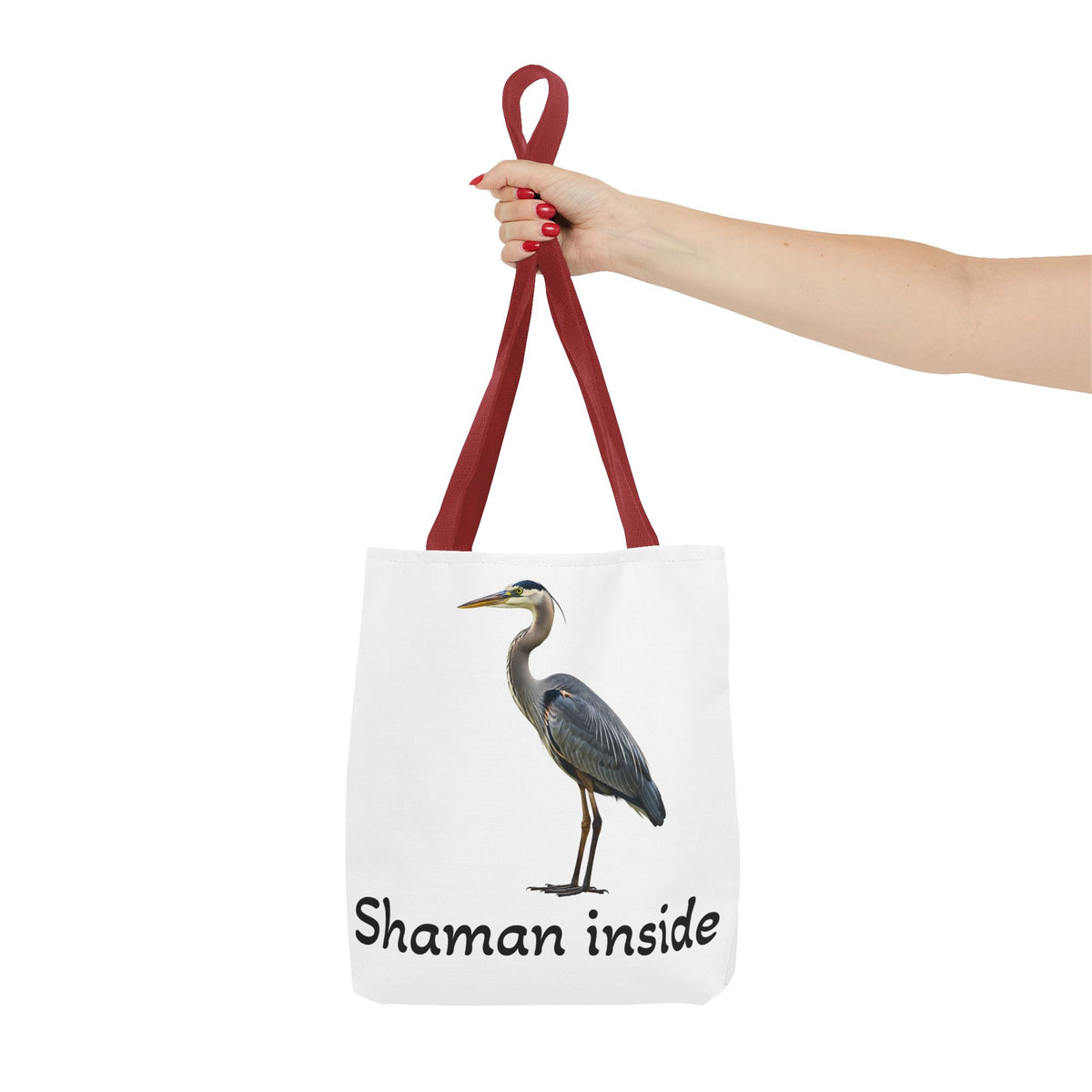 Heron 'Shaman Inside' Tote Bag — Spiritual Wildlife Canvas Tote