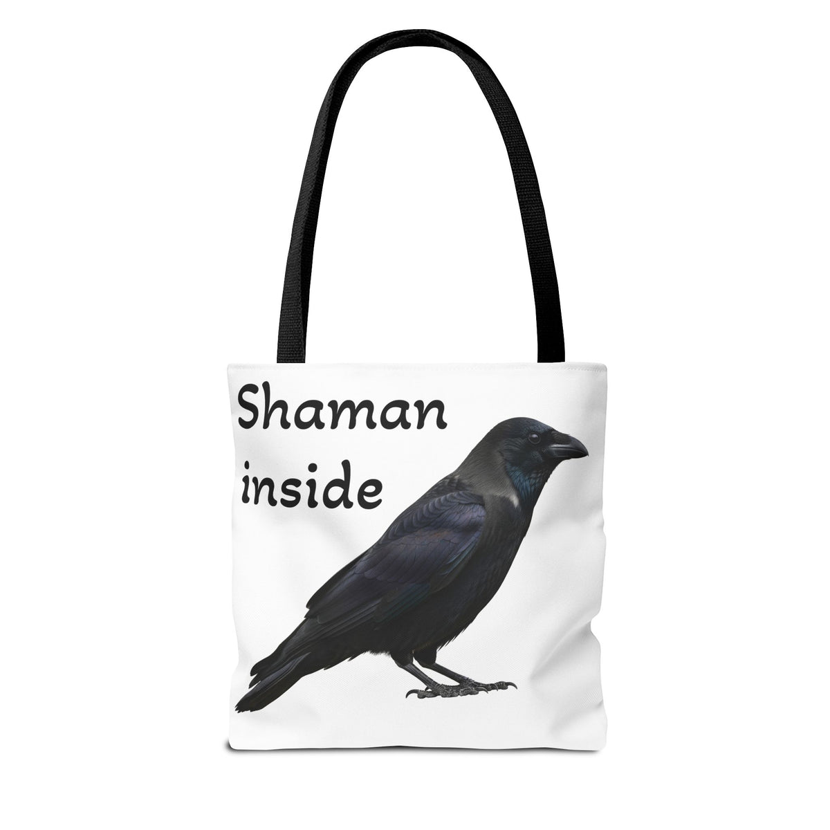 Shaman Inside Crow Tote Bag — Mystic Raven AOP Shopper
