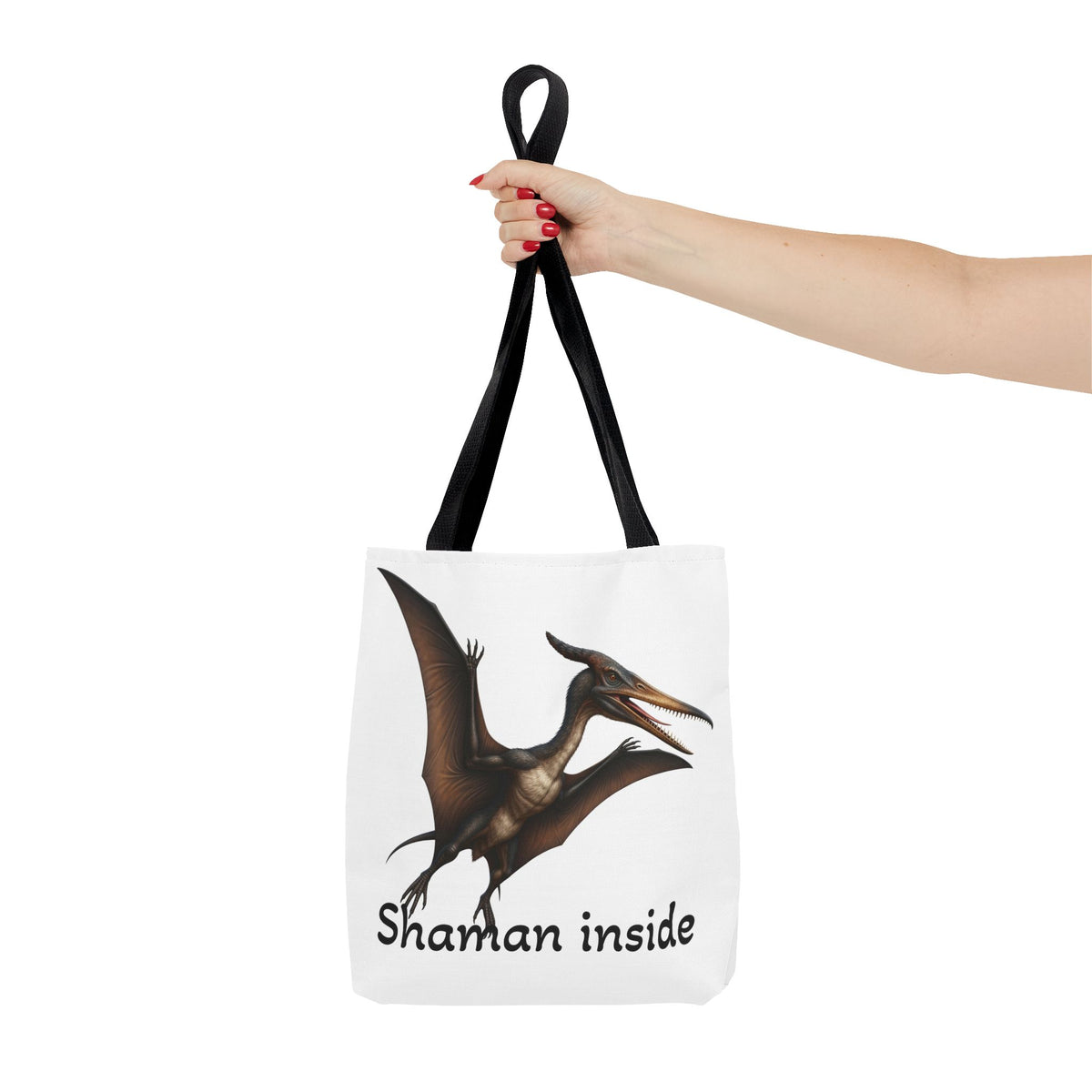 Shaman Inside Tote Bag — Pterosaur Spirit Animal Canvas Tote