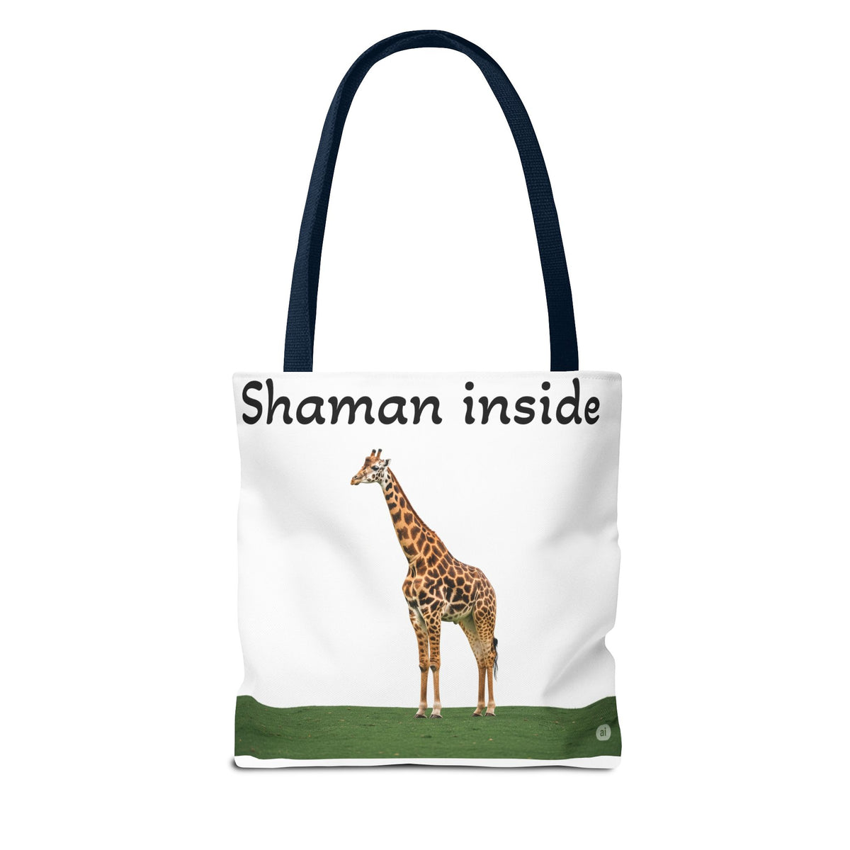 Borsa tote Giraffa Sciamano interiore – Tote bag con stampa all-over di animale spirituale