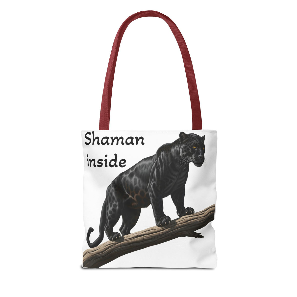 Shaman Inside Tote Bag — Black Panther Spirit Animal Canvas Tote