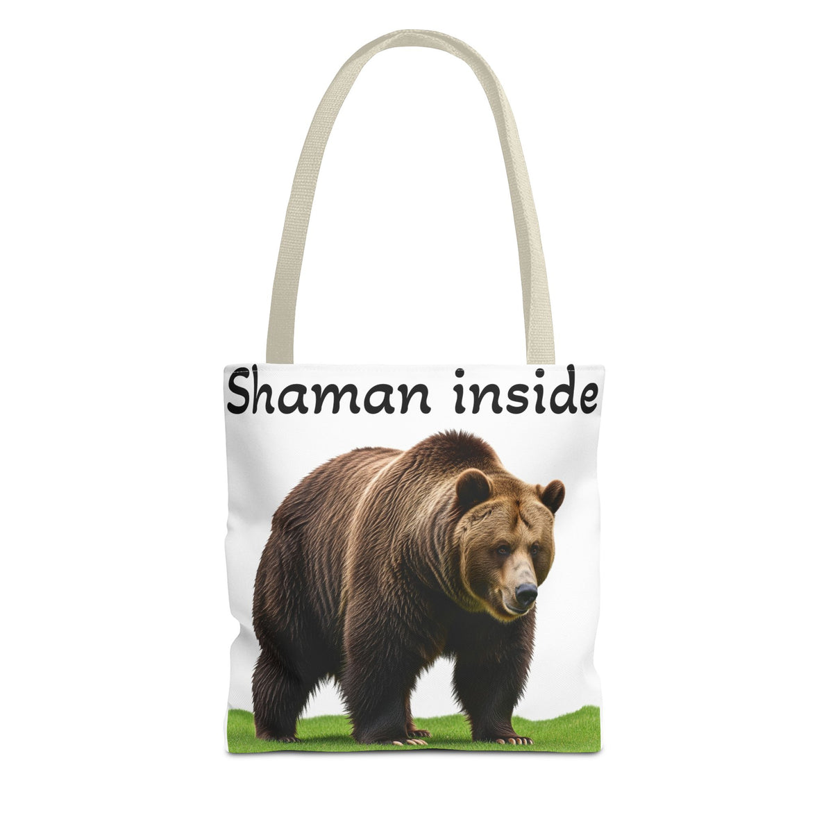 Borsa tote Shaman Inside Bear — Borsa riutilizzabile con spirito guida animale spirituale