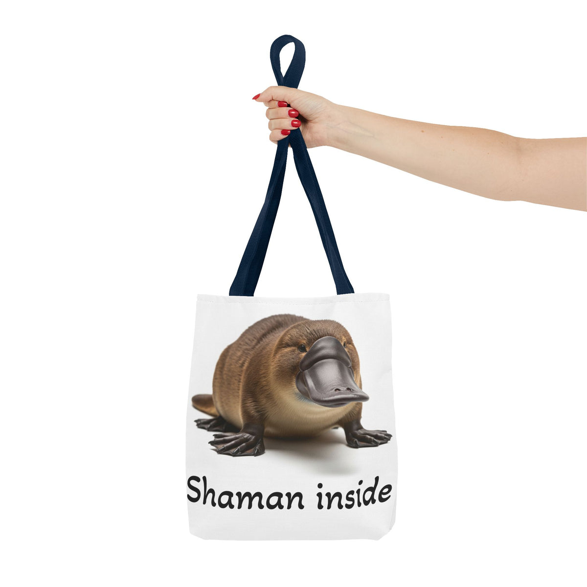 Platypus "Shaman Inside" Tote Bag — Cute Spiritual Animal Print