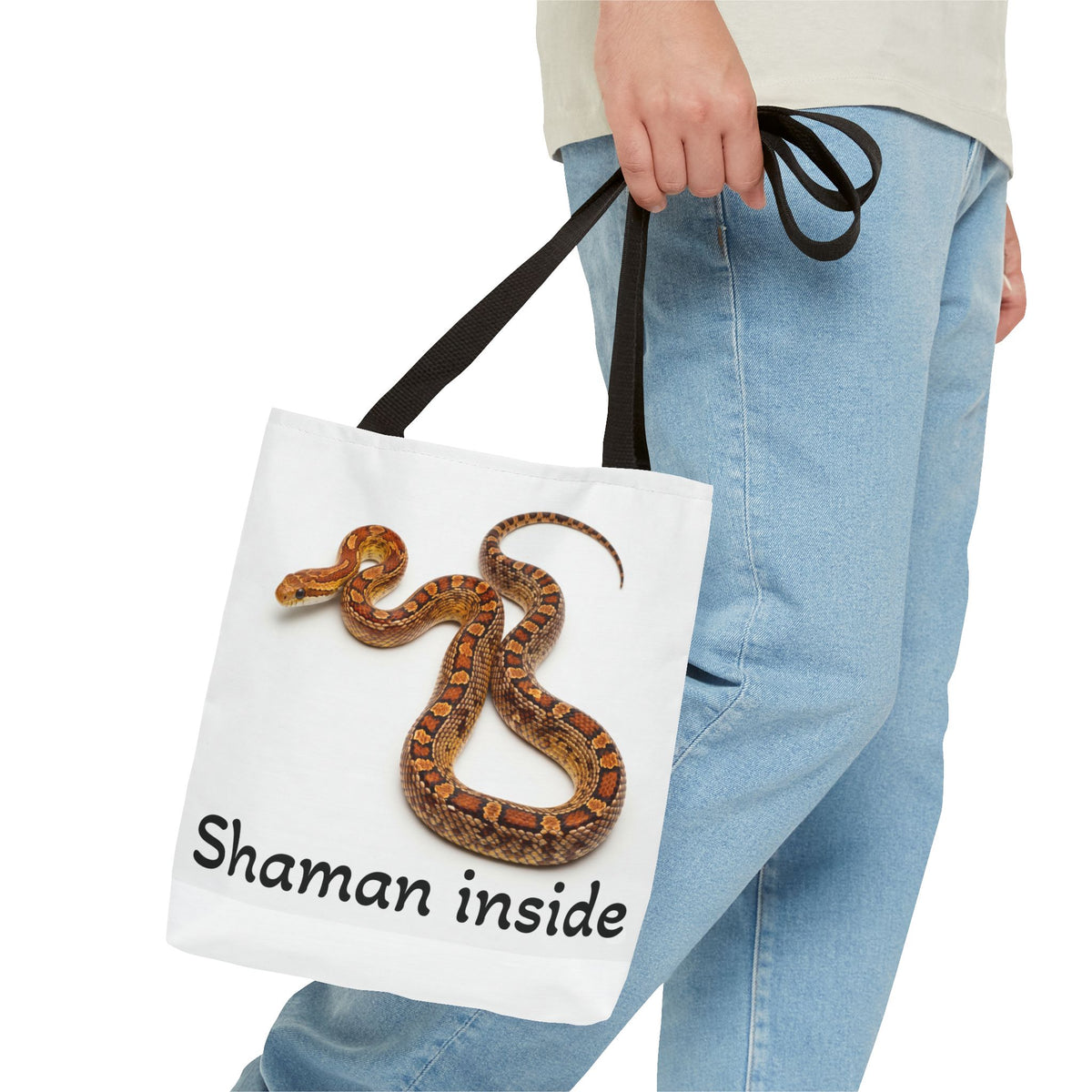 Shaman Inside Snake Tote Bag – Boho Spiritual AOP Carryall