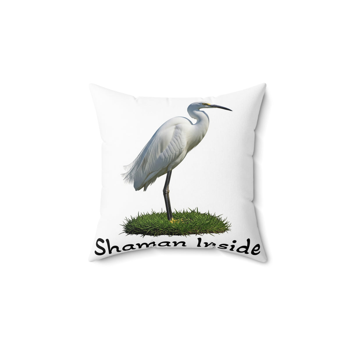 Cuscino a forma di airone con sciamano all'interno, decorazione per la casa, regalo per amanti della natura, ritiro spirituale, soggiorno accogliente, regalo per yoga