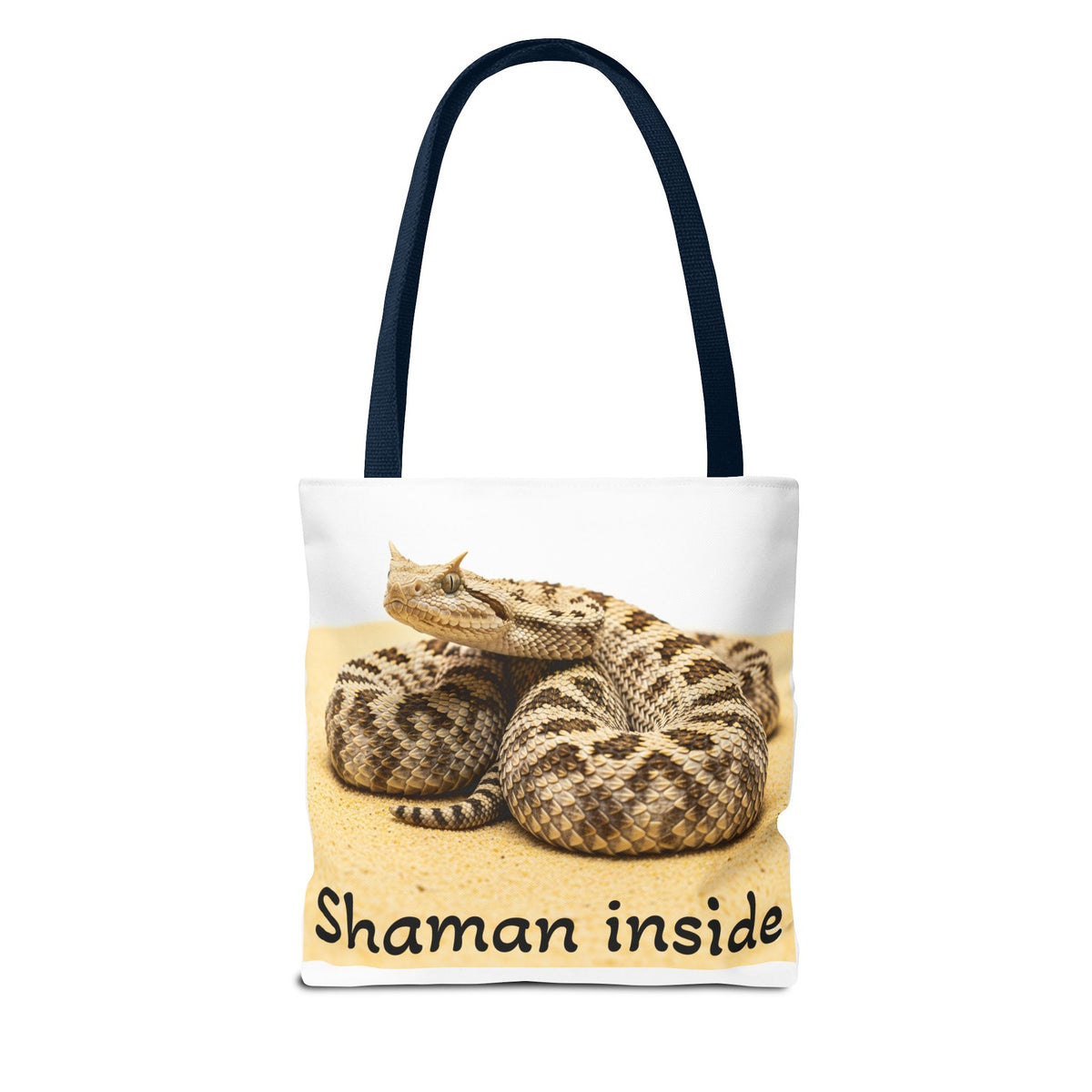 Borsa Tote Shaman Inside Aspis — Borsa Tote con stampa all-over di serpente spirituale