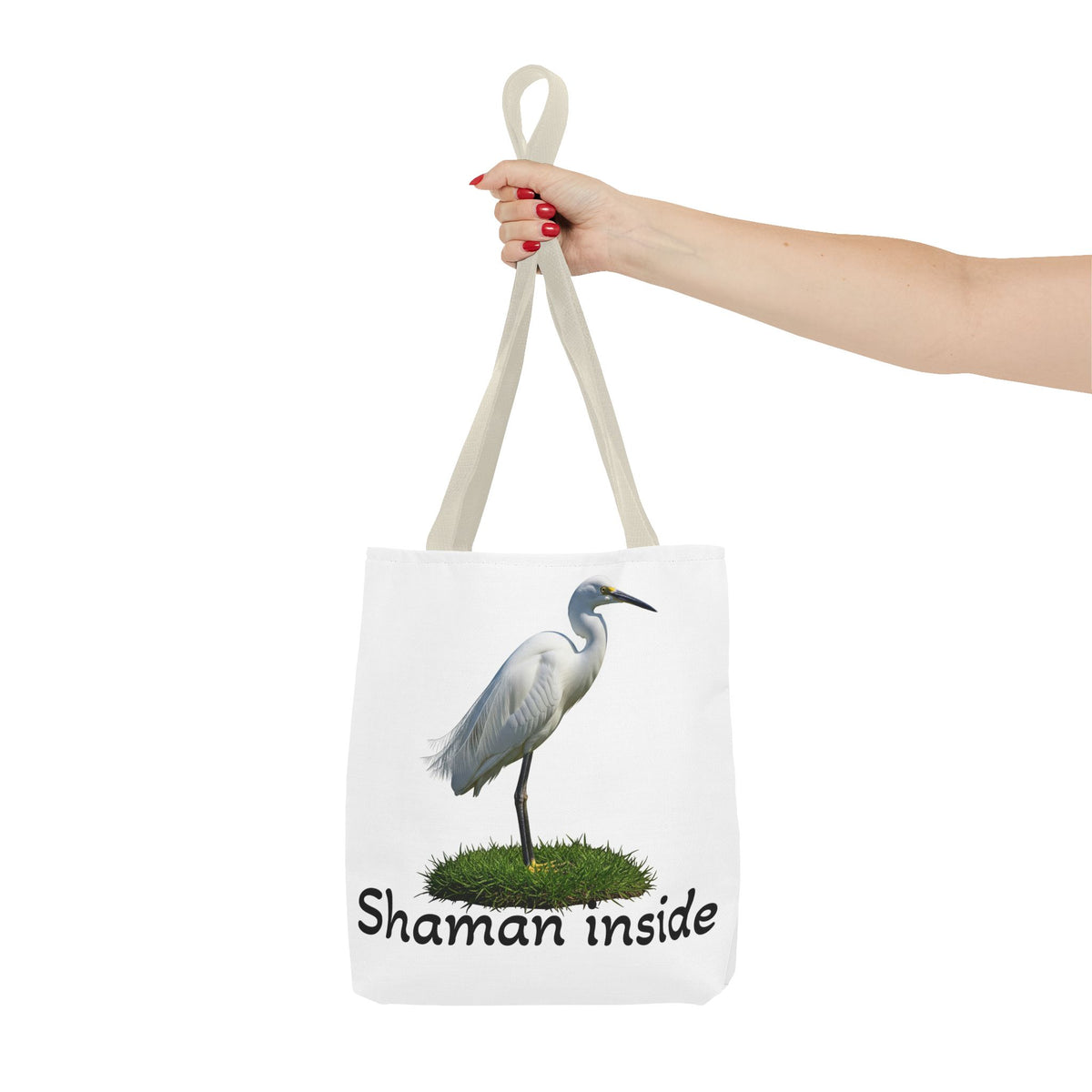 Heron 'Shaman Inside' Tote Bag — Spiritual Wildlife Canvas Tote