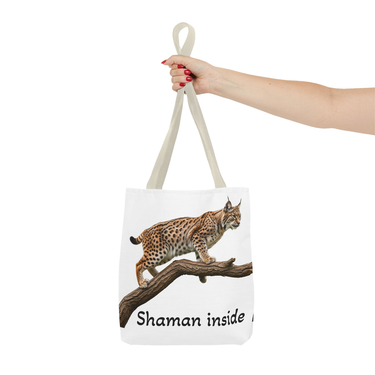 Lynx 'Shaman Inside' Tote Bag - Wildlife Spirit Animal Canvas Tote